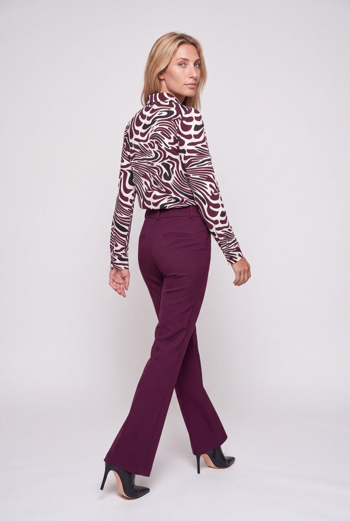 Pantalone zampa punto milano J1064/1