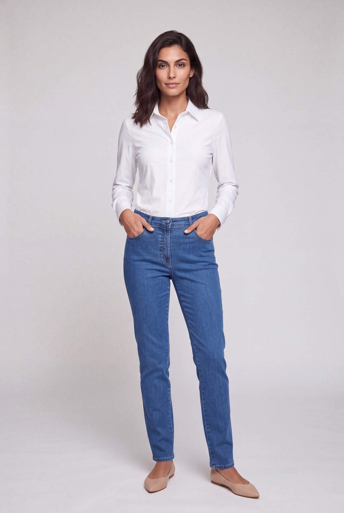 Jeans 5 tasche stretch vest. regolare PARTON