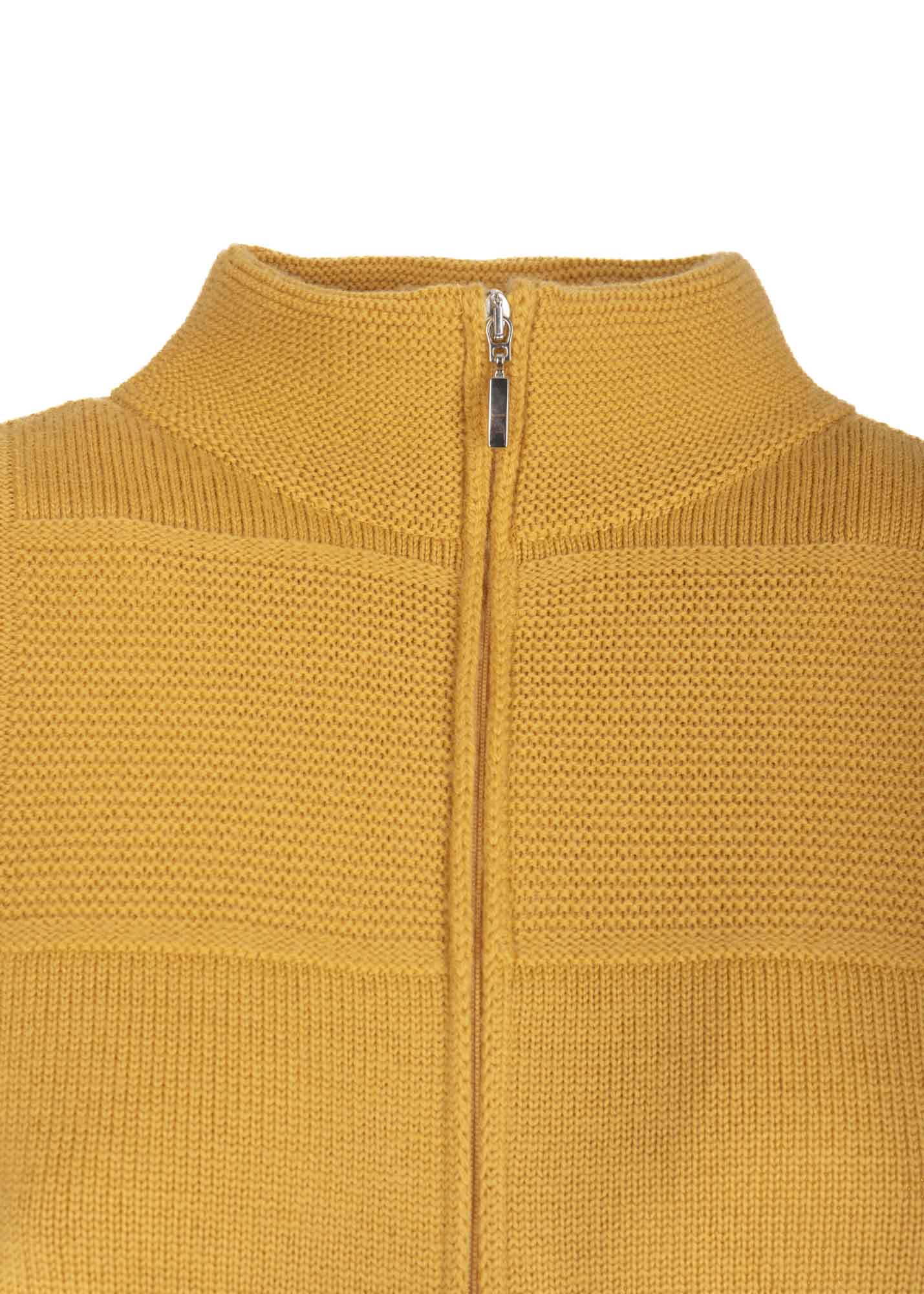 Cardigan zip pura lana motivo quadri Z9141