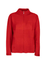 Cardigan zip pura lana motivo quadri Z9141