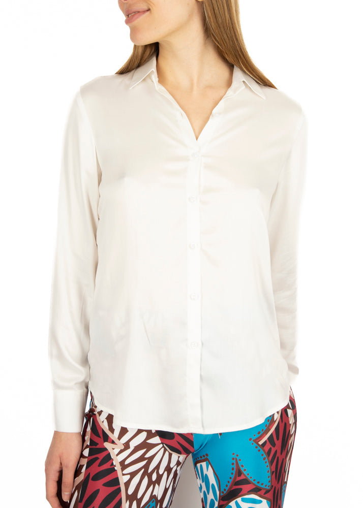 Camicia in viscosa unita 800926