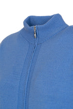 Cardigan zip pura lana