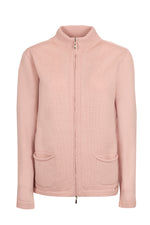 Cardigan zip pura lana