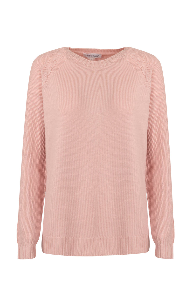 Maglia giro pura lana